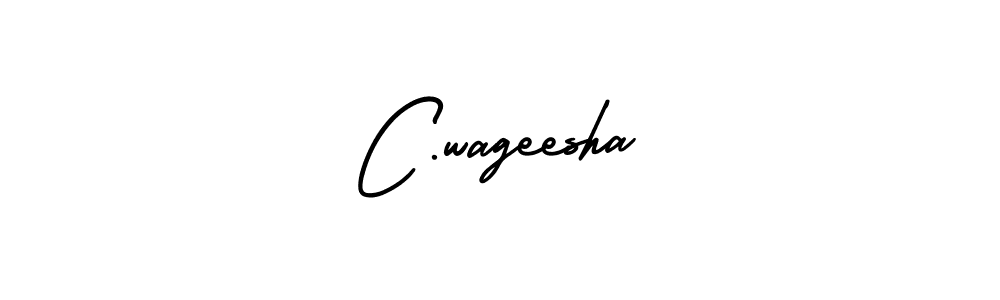 Also we have C.wageesha name is the best signature style. Create professional handwritten signature collection using AmerikaSignatureDemo-Regular autograph style. C.wageesha signature style 3 images and pictures png