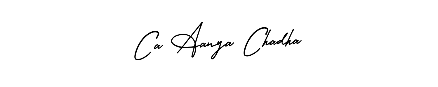 Make a short Ca Aanya Chadha signature style. Manage your documents anywhere anytime using AmerikaSignatureDemo-Regular. Create and add eSignatures, submit forms, share and send files easily. Ca Aanya Chadha signature style 3 images and pictures png
