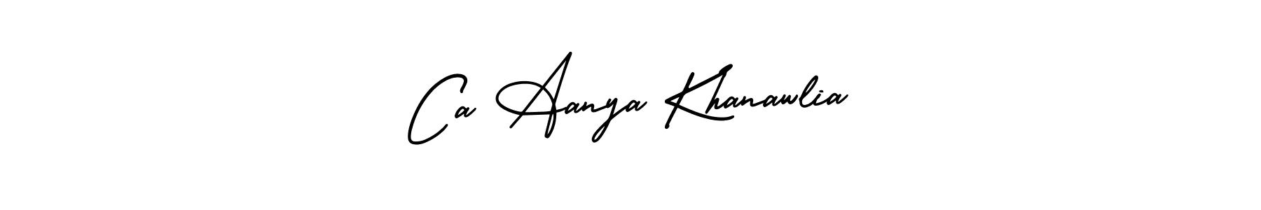 Make a beautiful signature design for name Ca Aanya Khanawlia. With this signature (AmerikaSignatureDemo-Regular) style, you can create a handwritten signature for free. Ca Aanya Khanawlia signature style 3 images and pictures png