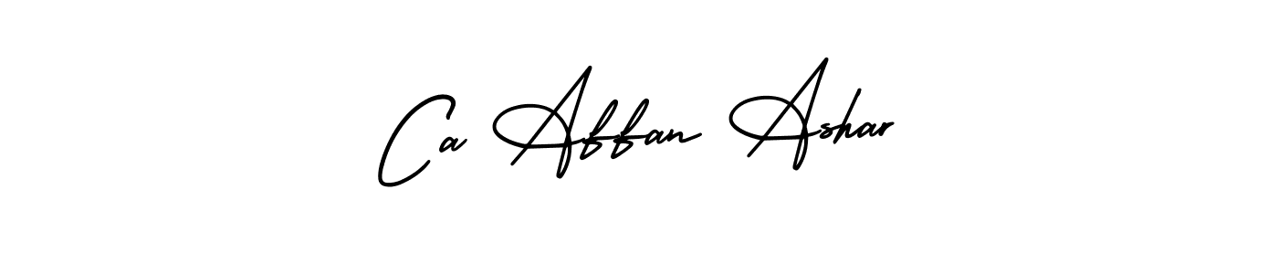 It looks lik you need a new signature style for name Ca Affan Ashar. Design unique handwritten (AmerikaSignatureDemo-Regular) signature with our free signature maker in just a few clicks. Ca Affan Ashar signature style 3 images and pictures png