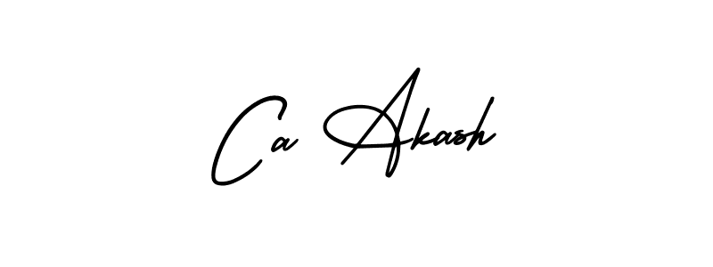 Design your own signature with our free online signature maker. With this signature software, you can create a handwritten (AmerikaSignatureDemo-Regular) signature for name Ca Akash. Ca Akash signature style 3 images and pictures png
