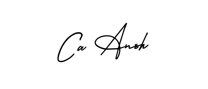 How to make Ca Ansh name signature. Use AmerikaSignatureDemo-Regular style for creating short signs online. This is the latest handwritten sign. Ca Ansh signature style 3 images and pictures png