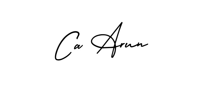 Also You can easily find your signature by using the search form. We will create Ca Arun name handwritten signature images for you free of cost using AmerikaSignatureDemo-Regular sign style. Ca Arun signature style 3 images and pictures png