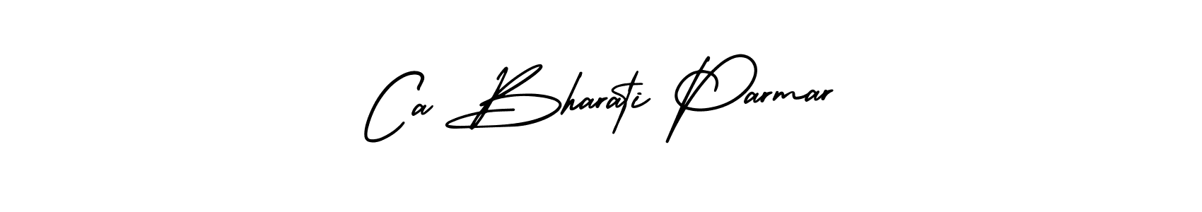 Design your own signature with our free online signature maker. With this signature software, you can create a handwritten (AmerikaSignatureDemo-Regular) signature for name Ca Bharati Parmar. Ca Bharati Parmar signature style 3 images and pictures png