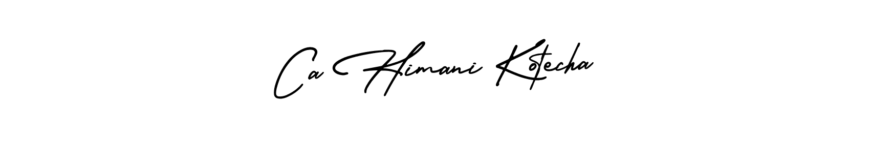 It looks lik you need a new signature style for name Ca Himani Kotecha. Design unique handwritten (AmerikaSignatureDemo-Regular) signature with our free signature maker in just a few clicks. Ca Himani Kotecha signature style 3 images and pictures png