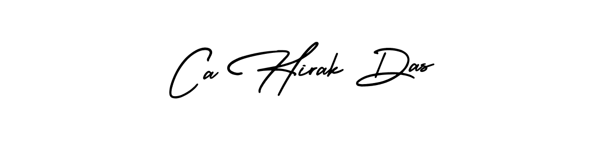 The best way (AmerikaSignatureDemo-Regular) to make a short signature is to pick only two or three words in your name. The name Ca Hirak Das include a total of six letters. For converting this name. Ca Hirak Das signature style 3 images and pictures png