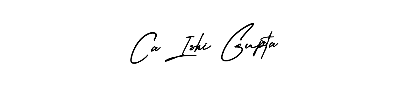 You should practise on your own different ways (AmerikaSignatureDemo-Regular) to write your name (Ca Ishi Gupta) in signature. don't let someone else do it for you. Ca Ishi Gupta signature style 3 images and pictures png