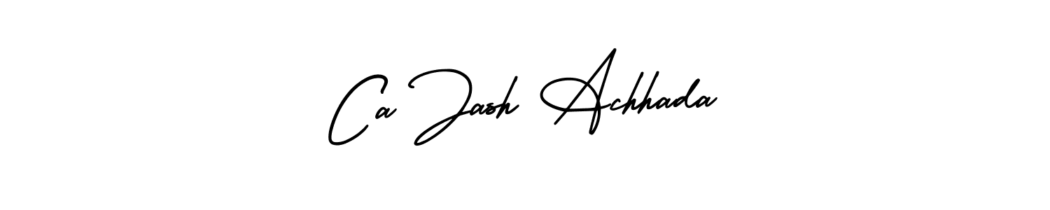 Similarly AmerikaSignatureDemo-Regular is the best handwritten signature design. Signature creator online .You can use it as an online autograph creator for name Ca Jash Achhada. Ca Jash Achhada signature style 3 images and pictures png