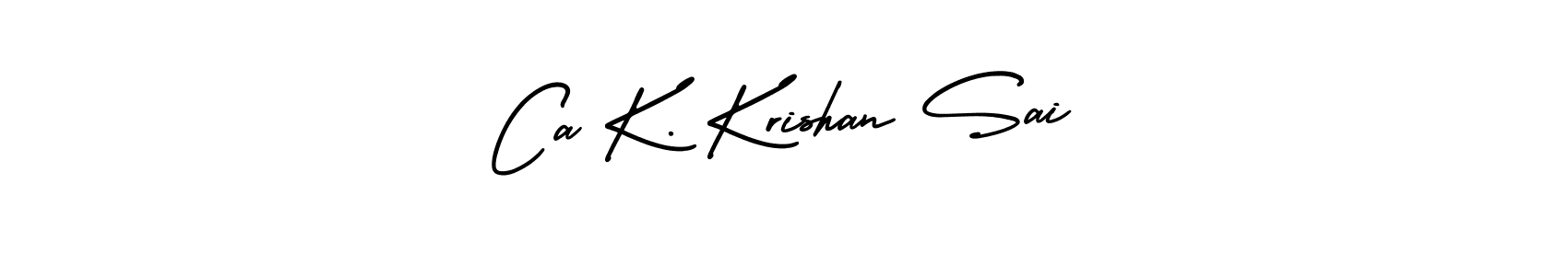 Use a signature maker to create a handwritten signature online. With this signature software, you can design (AmerikaSignatureDemo-Regular) your own signature for name Ca K. Krishan Sai. Ca K. Krishan Sai signature style 3 images and pictures png