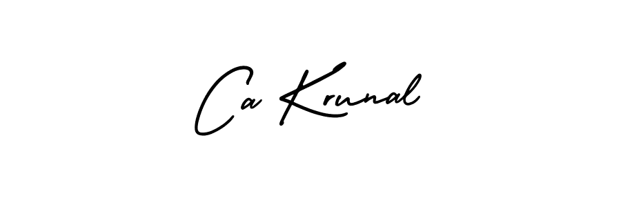 Ca Krunal stylish signature style. Best Handwritten Sign (AmerikaSignatureDemo-Regular) for my name. Handwritten Signature Collection Ideas for my name Ca Krunal. Ca Krunal signature style 3 images and pictures png