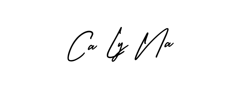 It looks lik you need a new signature style for name Ca Ly Na. Design unique handwritten (AmerikaSignatureDemo-Regular) signature with our free signature maker in just a few clicks. Ca Ly Na signature style 3 images and pictures png