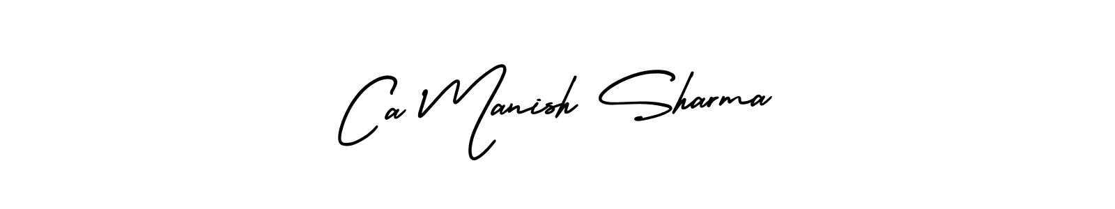 Ca Manish Sharma stylish signature style. Best Handwritten Sign (AmerikaSignatureDemo-Regular) for my name. Handwritten Signature Collection Ideas for my name Ca Manish Sharma. Ca Manish Sharma signature style 3 images and pictures png