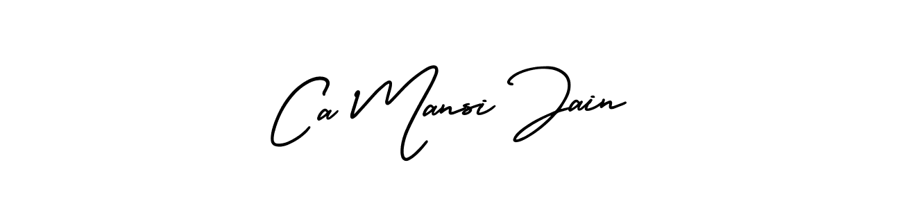 How to Draw Ca Mansi Jain signature style? AmerikaSignatureDemo-Regular is a latest design signature styles for name Ca Mansi Jain. Ca Mansi Jain signature style 3 images and pictures png