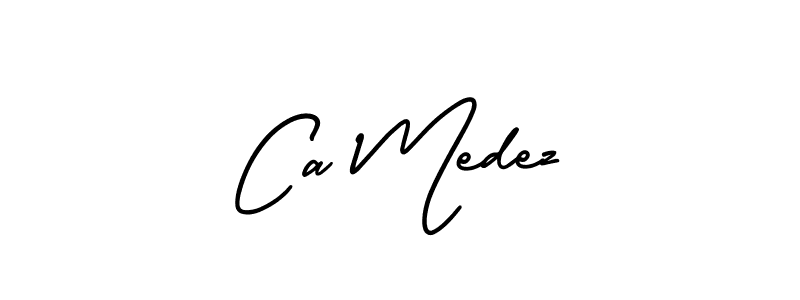 How to make Ca Medez name signature. Use AmerikaSignatureDemo-Regular style for creating short signs online. This is the latest handwritten sign. Ca Medez signature style 3 images and pictures png
