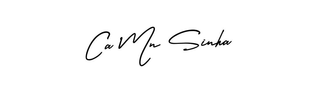 AmerikaSignatureDemo-Regular is a professional signature style that is perfect for those who want to add a touch of class to their signature. It is also a great choice for those who want to make their signature more unique. Get Ca Mn Sinha name to fancy signature for free. Ca Mn Sinha signature style 3 images and pictures png