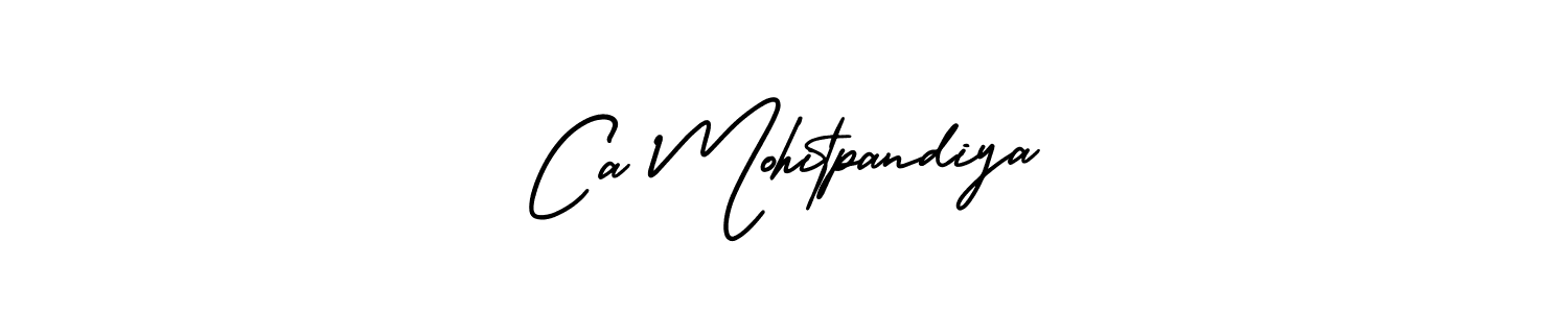How to make Ca Mohitpandiya name signature. Use AmerikaSignatureDemo-Regular style for creating short signs online. This is the latest handwritten sign. Ca Mohitpandiya signature style 3 images and pictures png