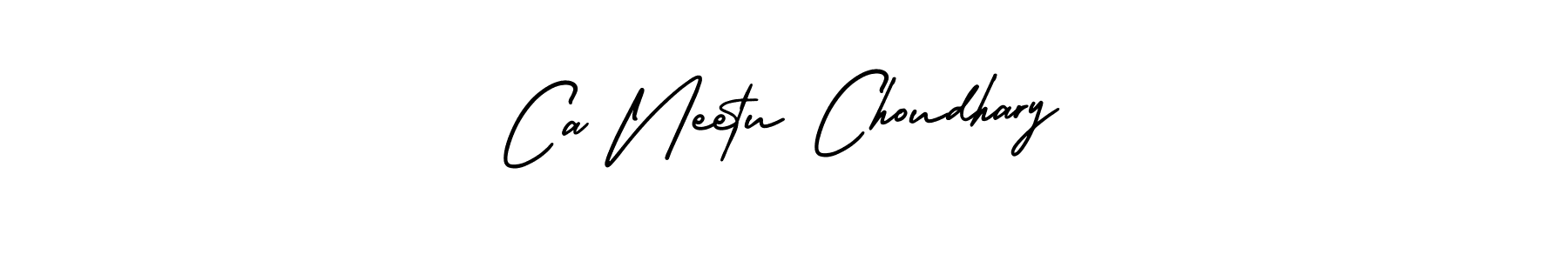 Ca Neetu Choudhary stylish signature style. Best Handwritten Sign (AmerikaSignatureDemo-Regular) for my name. Handwritten Signature Collection Ideas for my name Ca Neetu Choudhary. Ca Neetu Choudhary signature style 3 images and pictures png