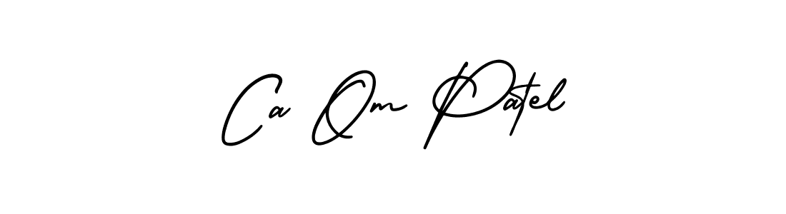 The best way (AmerikaSignatureDemo-Regular) to make a short signature is to pick only two or three words in your name. The name Ca Om Patel include a total of six letters. For converting this name. Ca Om Patel signature style 3 images and pictures png