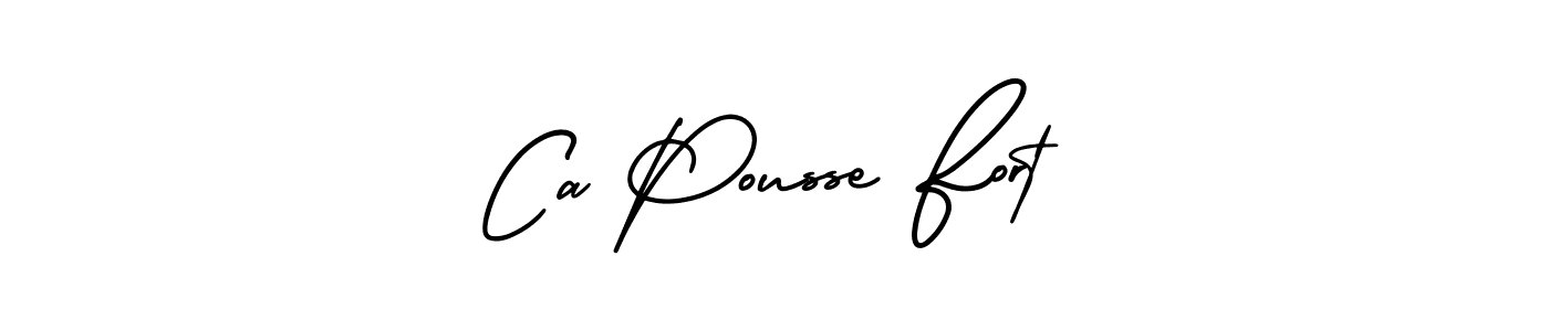 How to make Ca Pousse Fort name signature. Use AmerikaSignatureDemo-Regular style for creating short signs online. This is the latest handwritten sign. Ca Pousse Fort signature style 3 images and pictures png