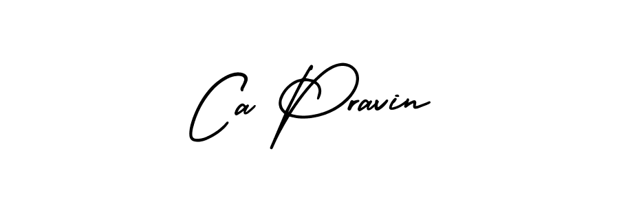 This is the best signature style for the Ca Pravin name. Also you like these signature font (AmerikaSignatureDemo-Regular). Mix name signature. Ca Pravin signature style 3 images and pictures png