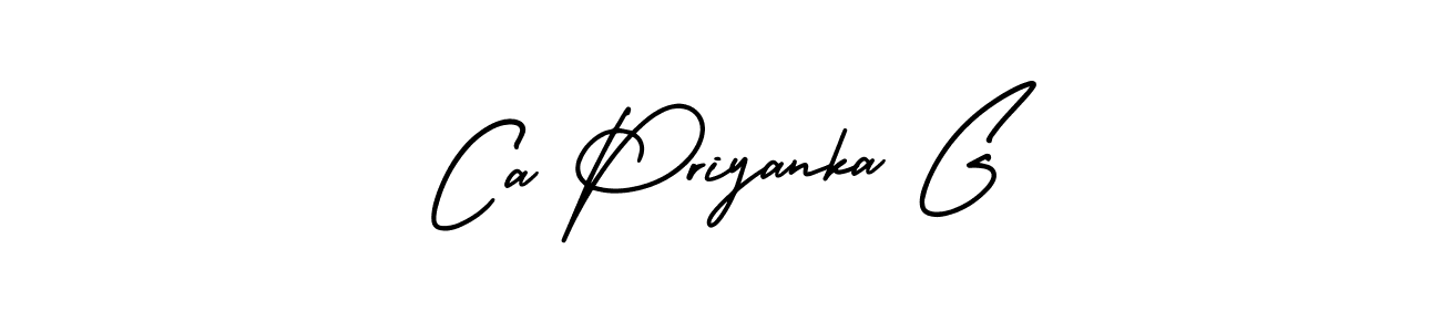 How to make Ca Priyanka G signature? AmerikaSignatureDemo-Regular is a professional autograph style. Create handwritten signature for Ca Priyanka G name. Ca Priyanka G signature style 3 images and pictures png