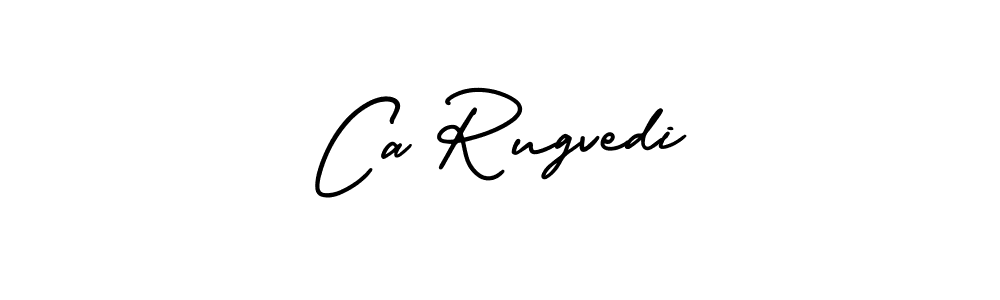 You should practise on your own different ways (AmerikaSignatureDemo-Regular) to write your name (Ca Rugvedi) in signature. don't let someone else do it for you. Ca Rugvedi signature style 3 images and pictures png