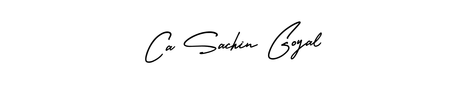 The best way (AmerikaSignatureDemo-Regular) to make a short signature is to pick only two or three words in your name. The name Ca Sachin Goyal include a total of six letters. For converting this name. Ca Sachin Goyal signature style 3 images and pictures png