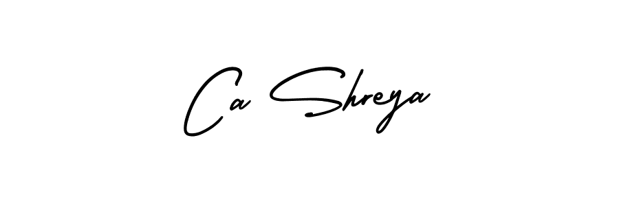 Design your own signature with our free online signature maker. With this signature software, you can create a handwritten (AmerikaSignatureDemo-Regular) signature for name Ca Shreya. Ca Shreya signature style 3 images and pictures png