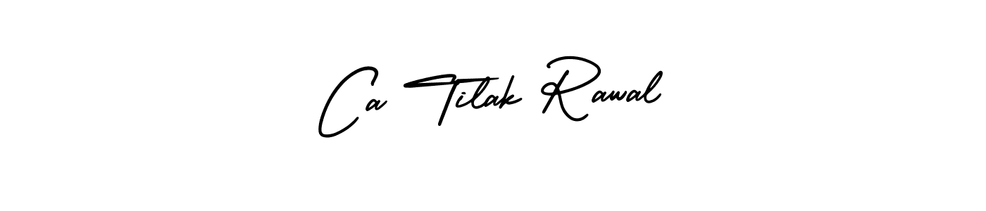 This is the best signature style for the Ca Tilak Rawal name. Also you like these signature font (AmerikaSignatureDemo-Regular). Mix name signature. Ca Tilak Rawal signature style 3 images and pictures png
