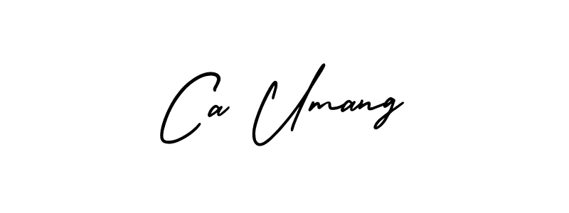 This is the best signature style for the Ca Umang name. Also you like these signature font (AmerikaSignatureDemo-Regular). Mix name signature. Ca Umang signature style 3 images and pictures png