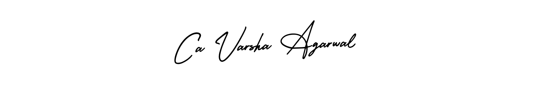 It looks lik you need a new signature style for name Ca Varsha Agarwal. Design unique handwritten (AmerikaSignatureDemo-Regular) signature with our free signature maker in just a few clicks. Ca Varsha Agarwal signature style 3 images and pictures png