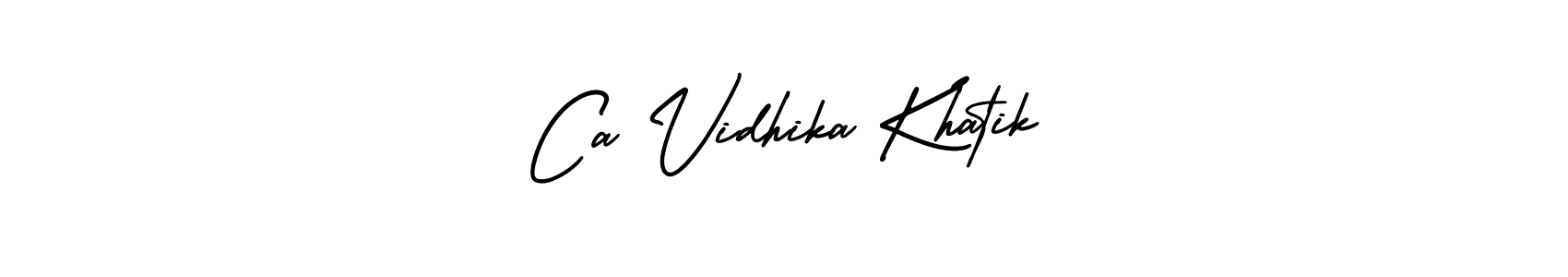 How to make Ca Vidhika Khatik name signature. Use AmerikaSignatureDemo-Regular style for creating short signs online. This is the latest handwritten sign. Ca Vidhika Khatik signature style 3 images and pictures png