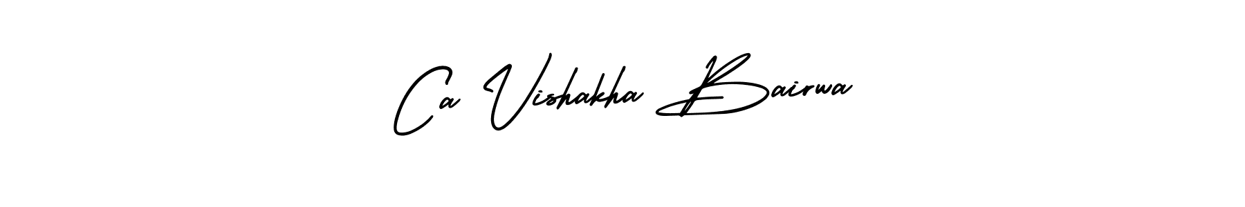 See photos of Ca Vishakha Bairwa official signature by Spectra . Check more albums & portfolios. Read reviews & check more about AmerikaSignatureDemo-Regular font. Ca Vishakha Bairwa signature style 3 images and pictures png