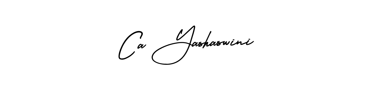 Similarly AmerikaSignatureDemo-Regular is the best handwritten signature design. Signature creator online .You can use it as an online autograph creator for name Ca Yashaswini. Ca Yashaswini signature style 3 images and pictures png