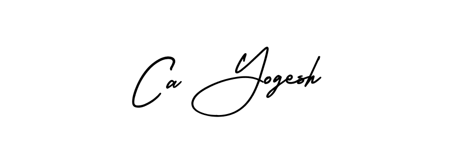 Use a signature maker to create a handwritten signature online. With this signature software, you can design (AmerikaSignatureDemo-Regular) your own signature for name Ca Yogesh. Ca Yogesh signature style 3 images and pictures png