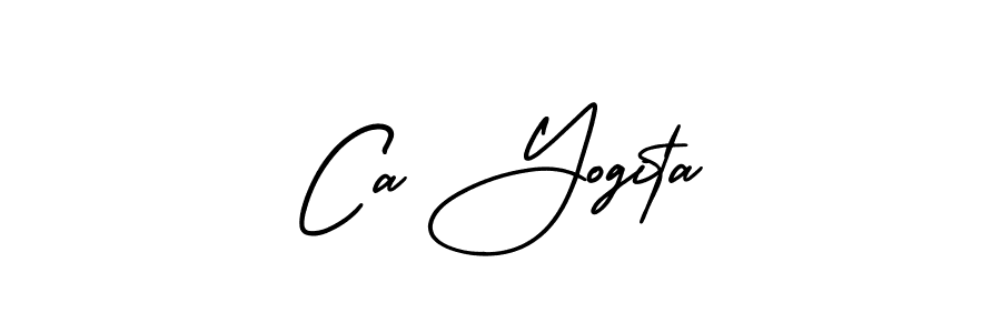 if you are searching for the best signature style for your name Ca Yogita. so please give up your signature search. here we have designed multiple signature styles  using AmerikaSignatureDemo-Regular. Ca Yogita signature style 3 images and pictures png