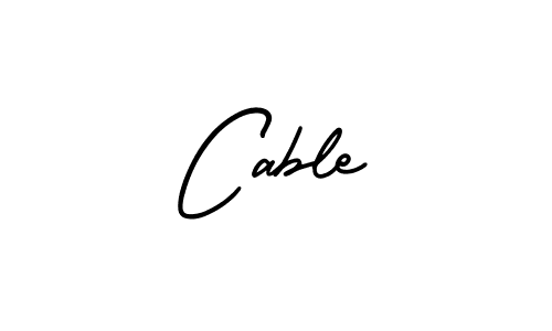 Cable stylish signature style. Best Handwritten Sign (AmerikaSignatureDemo-Regular) for my name. Handwritten Signature Collection Ideas for my name Cable. Cable signature style 3 images and pictures png