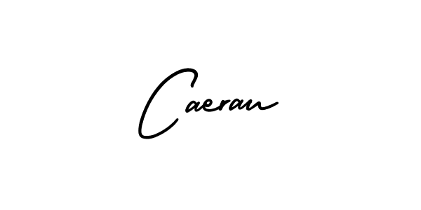 How to make Caerau name signature. Use AmerikaSignatureDemo-Regular style for creating short signs online. This is the latest handwritten sign. Caerau signature style 3 images and pictures png