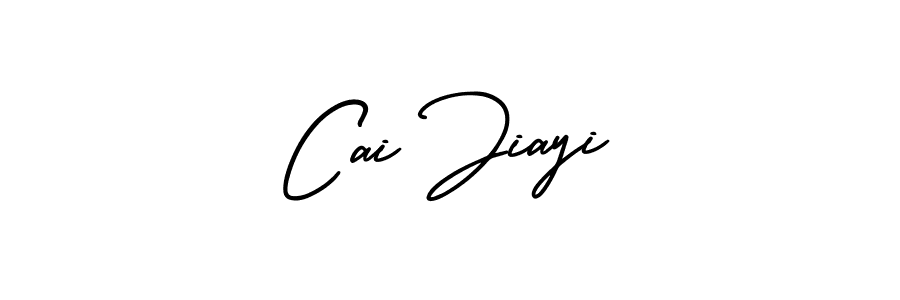 Make a beautiful signature design for name Cai Jiayi. With this signature (AmerikaSignatureDemo-Regular) style, you can create a handwritten signature for free. Cai Jiayi signature style 3 images and pictures png