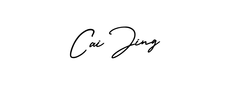 Cai Jing stylish signature style. Best Handwritten Sign (AmerikaSignatureDemo-Regular) for my name. Handwritten Signature Collection Ideas for my name Cai Jing. Cai Jing signature style 3 images and pictures png