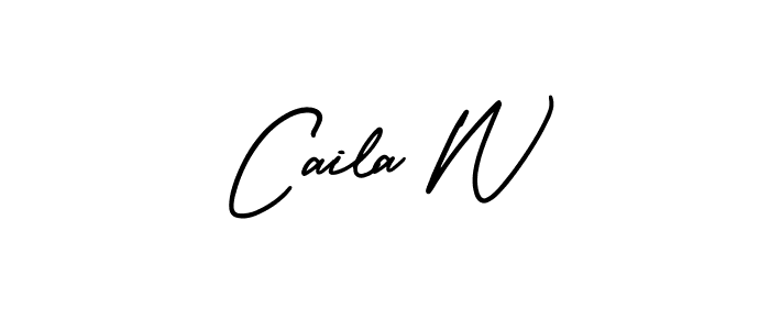 This is the best signature style for the Caila W name. Also you like these signature font (AmerikaSignatureDemo-Regular). Mix name signature. Caila W signature style 3 images and pictures png