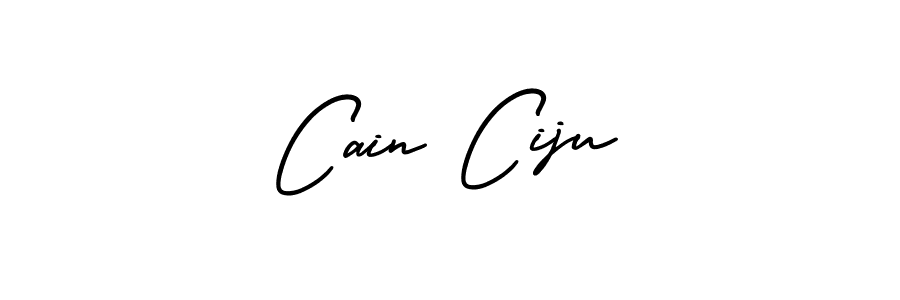 How to make Cain Ciju signature? AmerikaSignatureDemo-Regular is a professional autograph style. Create handwritten signature for Cain Ciju name. Cain Ciju signature style 3 images and pictures png