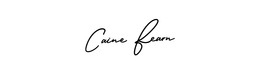 How to make Caine Fearn name signature. Use AmerikaSignatureDemo-Regular style for creating short signs online. This is the latest handwritten sign. Caine Fearn signature style 3 images and pictures png