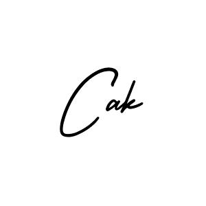 How to make Cak name signature. Use AmerikaSignatureDemo-Regular style for creating short signs online. This is the latest handwritten sign. Cak signature style 3 images and pictures png