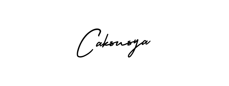 The best way (AmerikaSignatureDemo-Regular) to make a short signature is to pick only two or three words in your name. The name Caksusya include a total of six letters. For converting this name. Caksusya signature style 3 images and pictures png