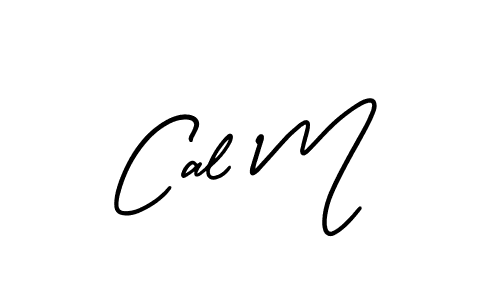 How to make Cal M name signature. Use AmerikaSignatureDemo-Regular style for creating short signs online. This is the latest handwritten sign. Cal M signature style 3 images and pictures png