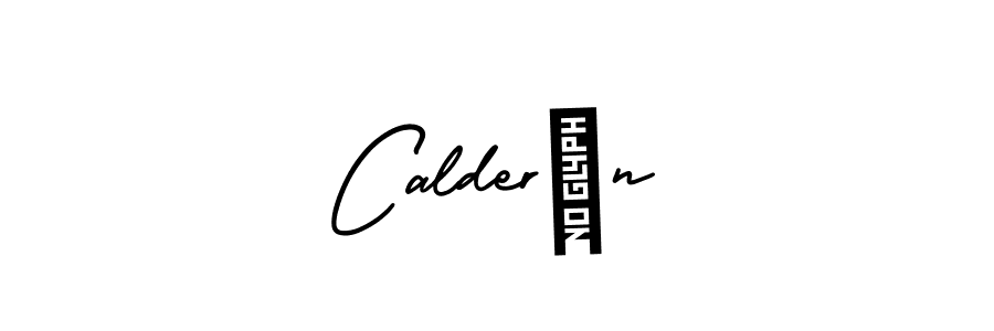 Create a beautiful signature design for name Calderón. With this signature (AmerikaSignatureDemo-Regular) fonts, you can make a handwritten signature for free. Calderón signature style 3 images and pictures png