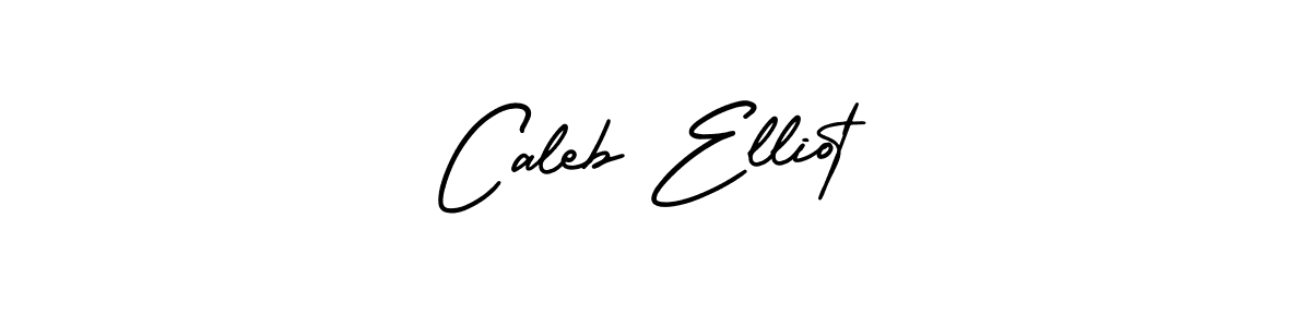 The best way (AmerikaSignatureDemo-Regular) to make a short signature is to pick only two or three words in your name. The name Caleb Elliot include a total of six letters. For converting this name. Caleb Elliot signature style 3 images and pictures png