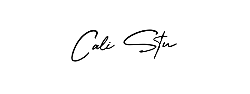 The best way (AmerikaSignatureDemo-Regular) to make a short signature is to pick only two or three words in your name. The name Cali Stu include a total of six letters. For converting this name. Cali Stu signature style 3 images and pictures png