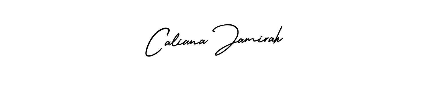 How to make Caliana Jamirah name signature. Use AmerikaSignatureDemo-Regular style for creating short signs online. This is the latest handwritten sign. Caliana Jamirah signature style 3 images and pictures png